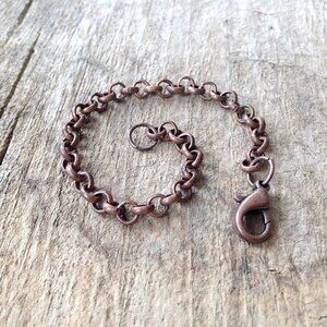 6 INCHES Antique Copper Chain Extender, Necklace Chain Extension - 5mm thick